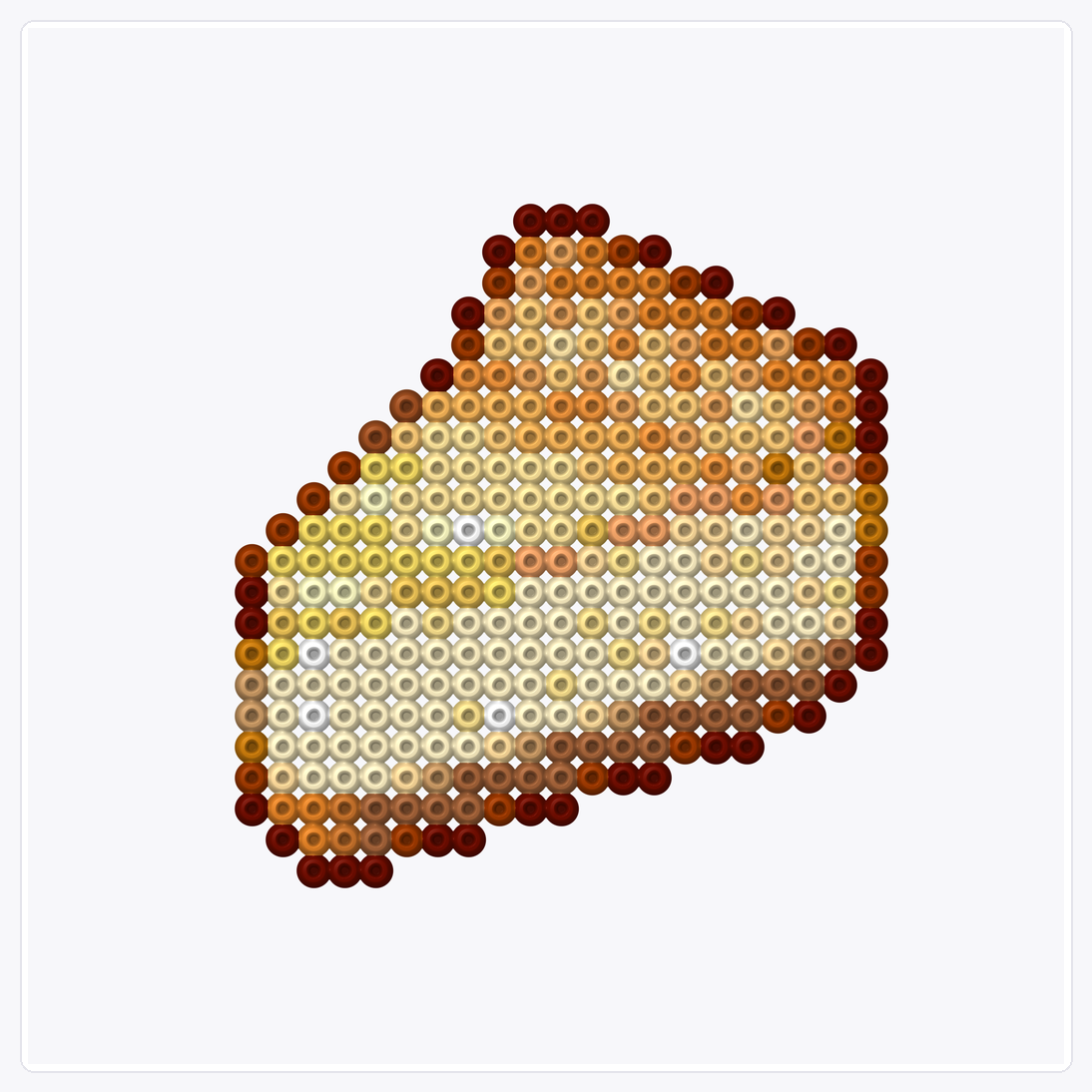 Cheesecake — Perler Bead Pattern — 32×32 perler bead pattern chart