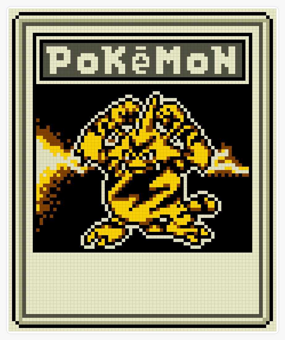 #125 Electabuzz TCG (2) — 94×78 loom bead pattern chart