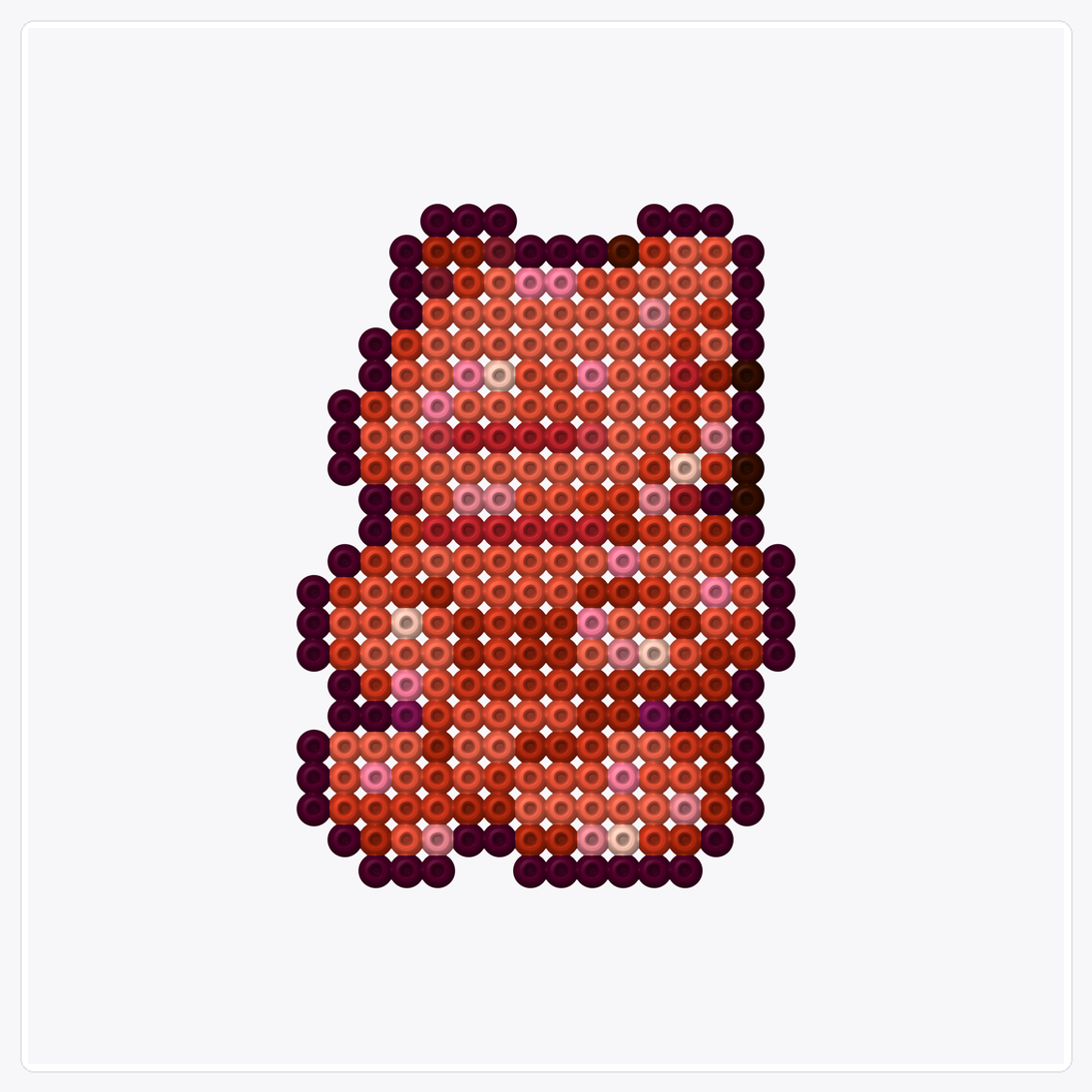 Gummy Bear — Perler Bead Pattern — 32×32 perler bead pattern chart