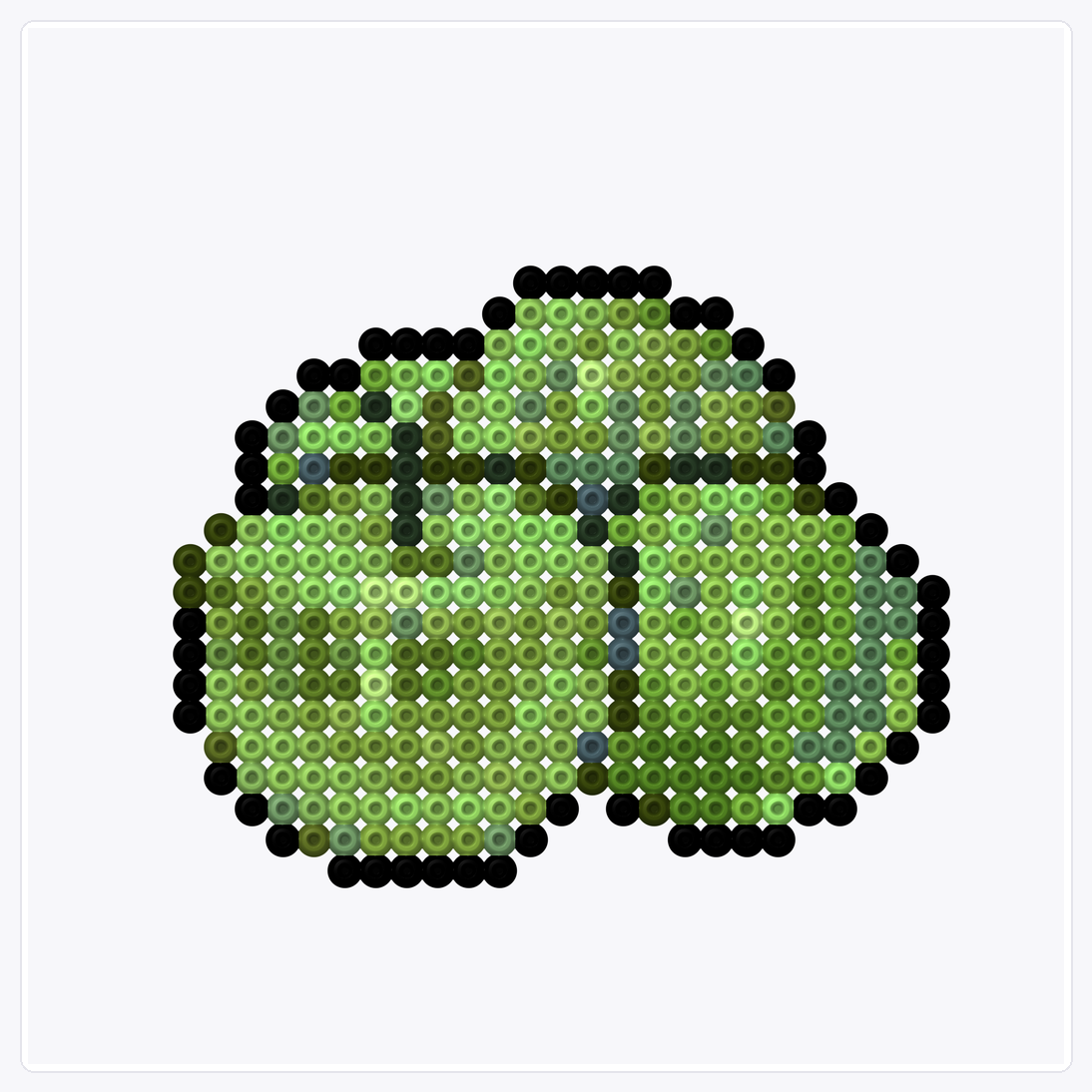 Green Apples — Perler Bead Pattern — 32×32 perler bead pattern chart