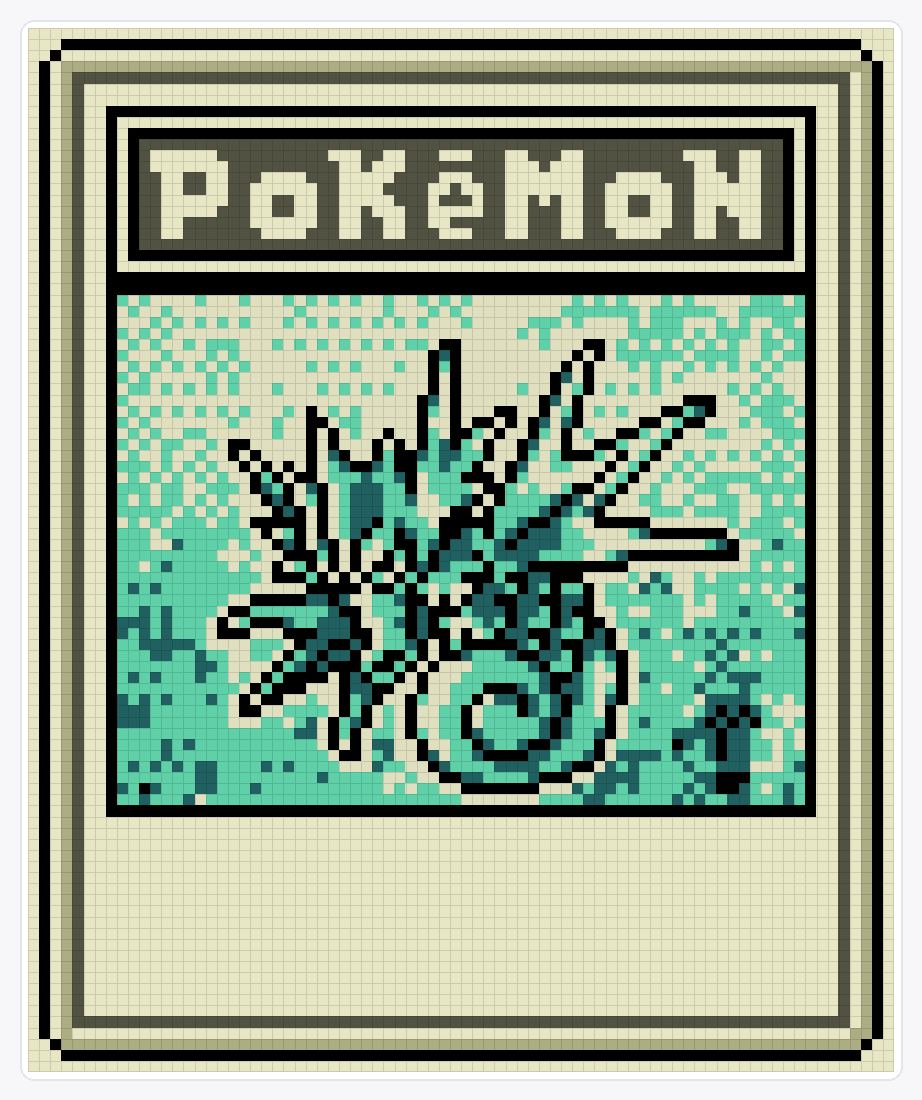 #117 Seadra TCG — 94×78 loom bead pattern chart