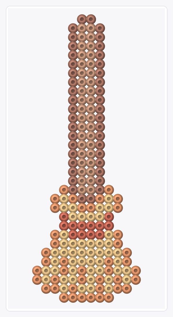 Broom — Perler Bead Pattern — 32×16 perler bead pattern chart