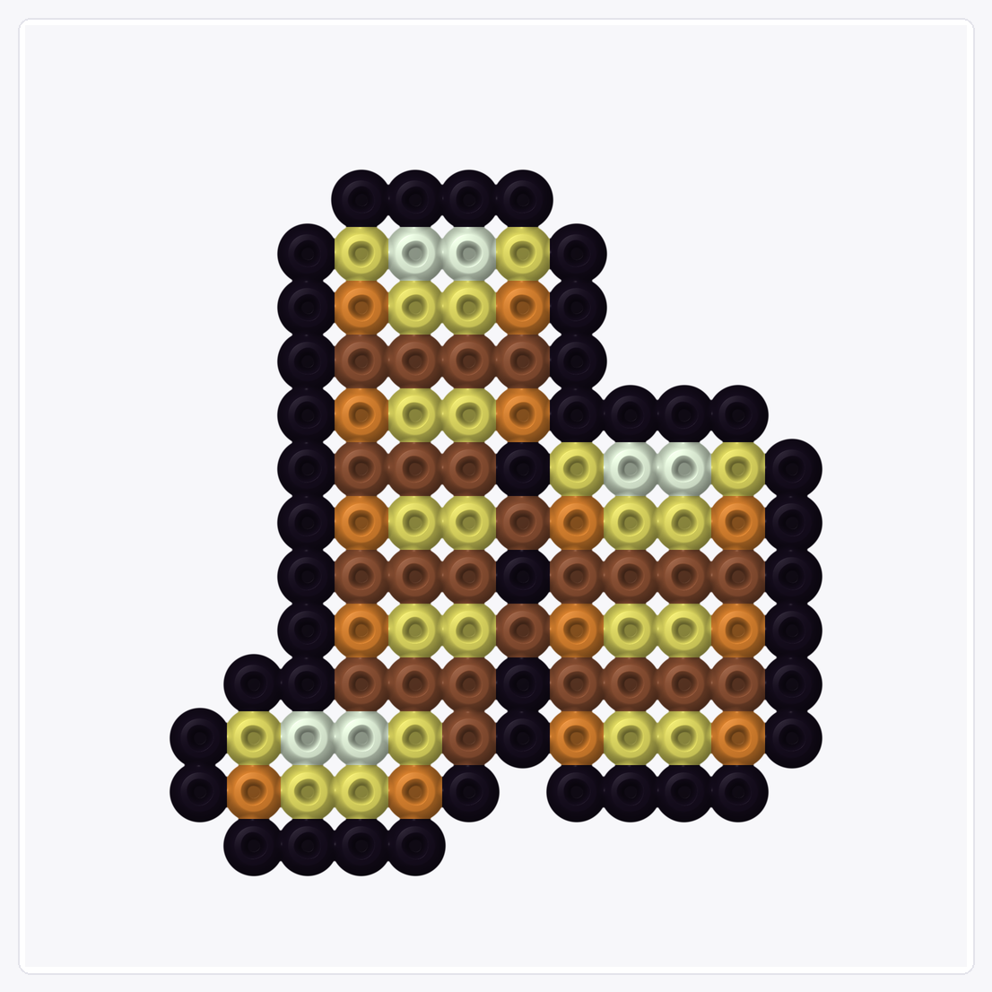 Gold Pile — Perler Bead Pattern — 16×16 perler bead pattern chart