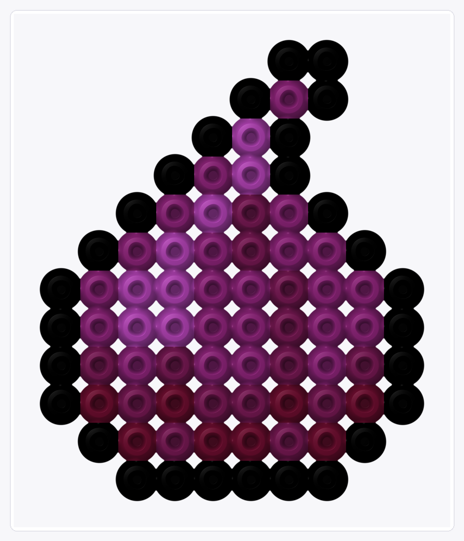 Fig — Perler Bead Pattern — 12×10 perler bead pattern chart