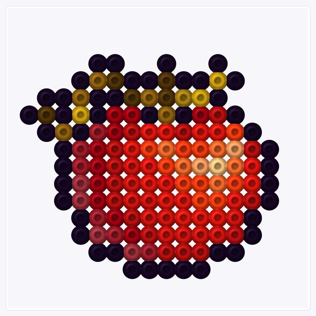 Tomato — Perler Bead Pattern — 16×16 perler bead pattern chart