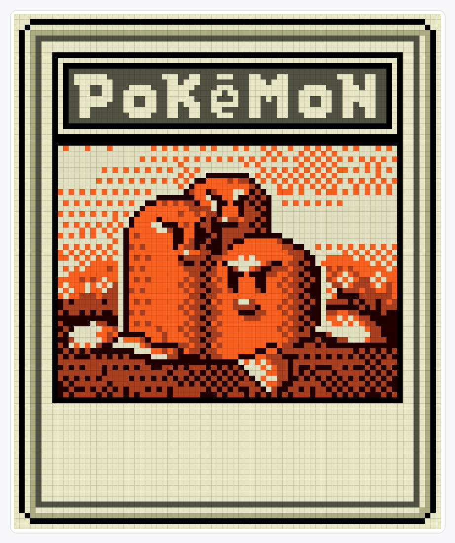 #051 Dugtrio TCG — 94×78 loom bead pattern chart