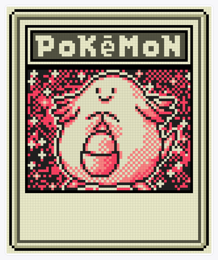 #113 Chansey TCG — 94×78 loom bead pattern chart