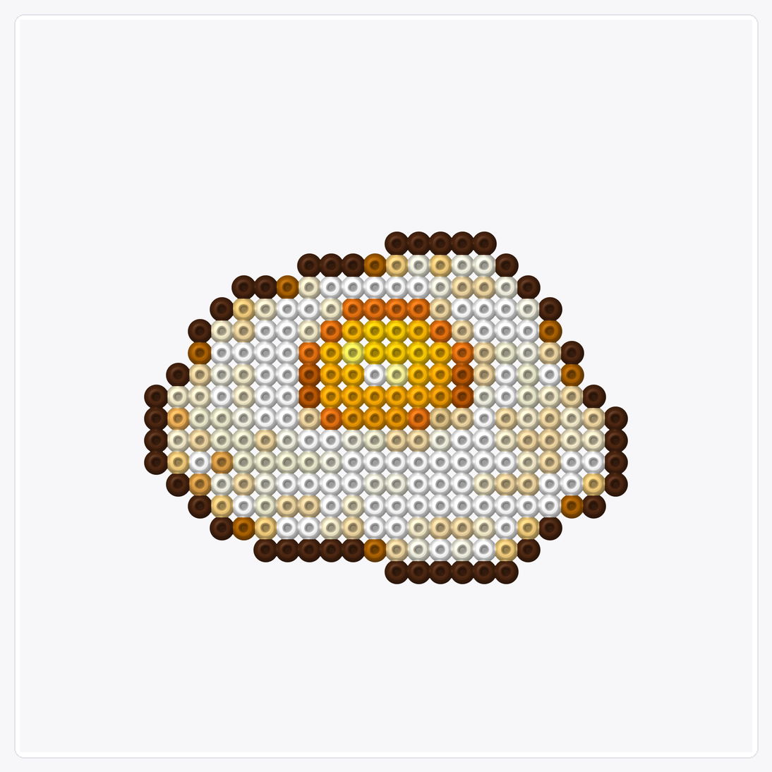 Fried Egg — Perler Bead Pattern — 32×32 perler bead pattern chart