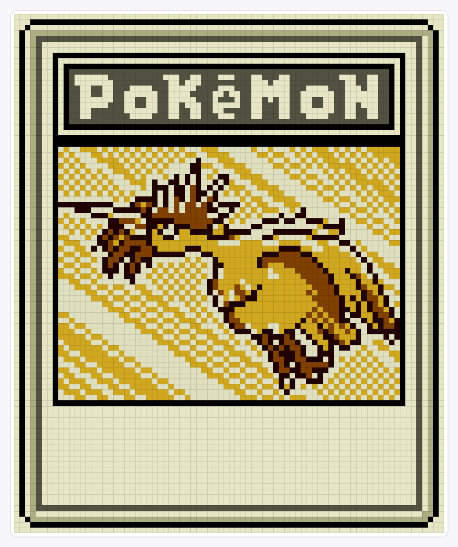 #022 Fearow TCG — 94×78 loom bead pattern chart