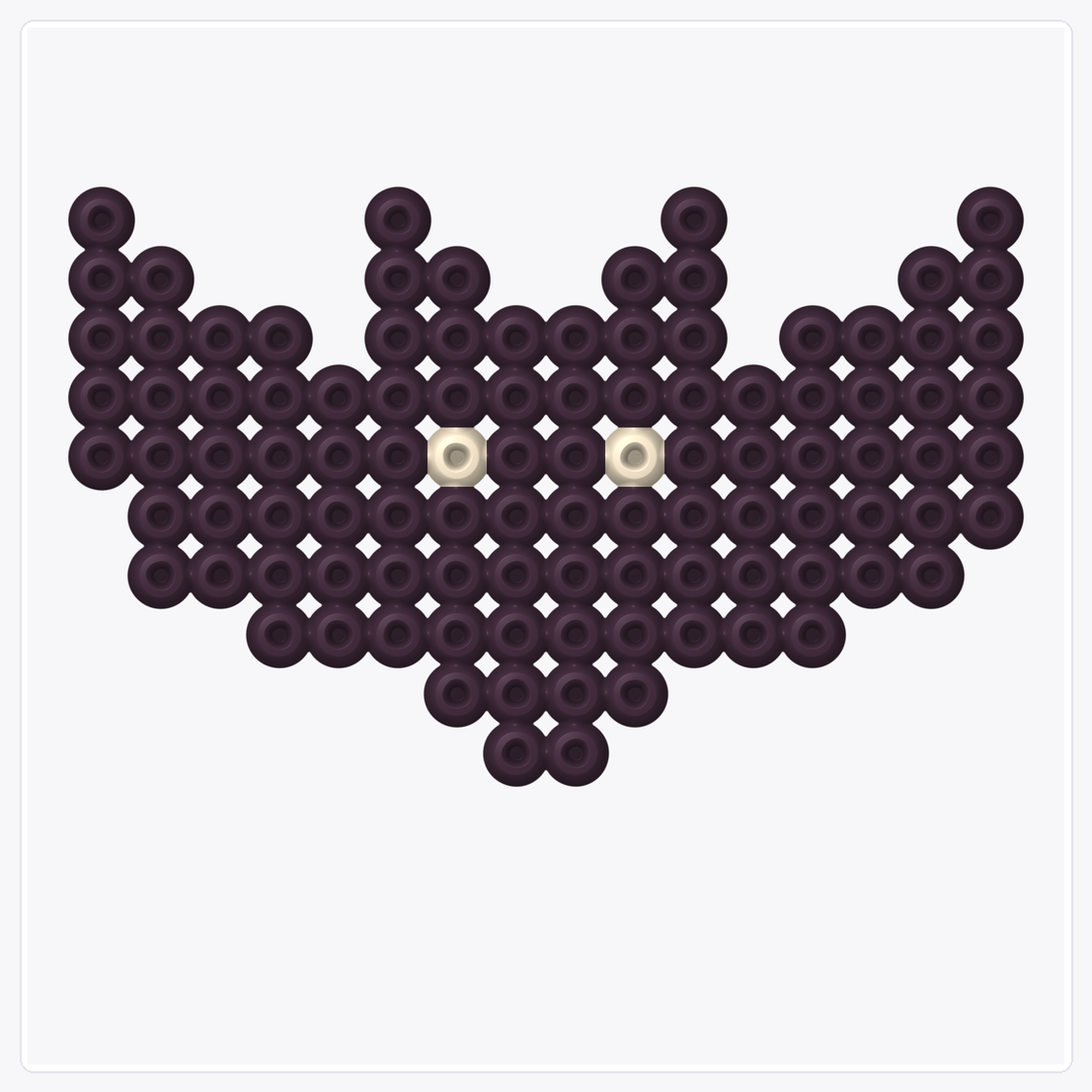 Flying Bat — Perler Bead Pattern — 16×16 perler bead pattern chart