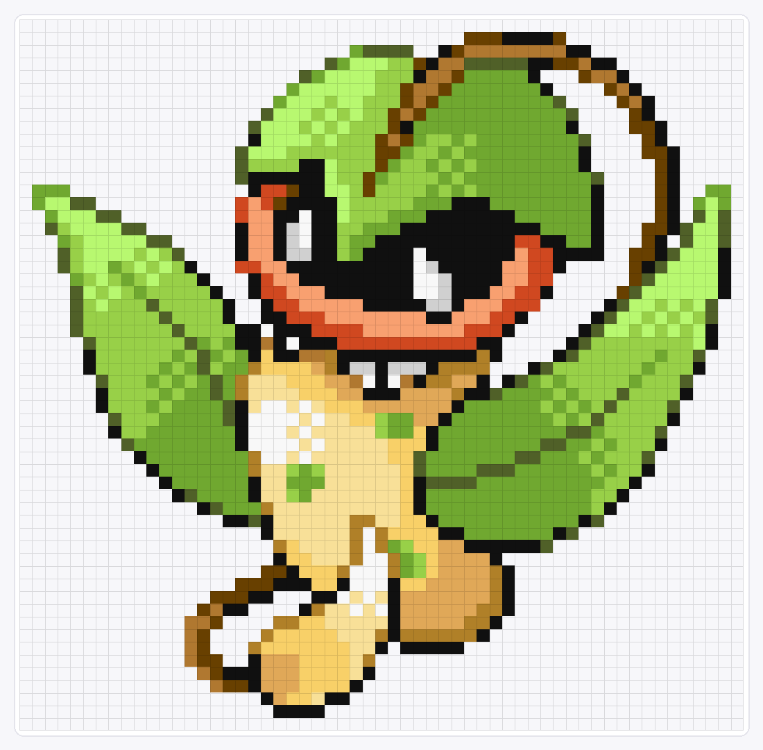 #071 Victreebel — 56×57 loom bead pattern chart