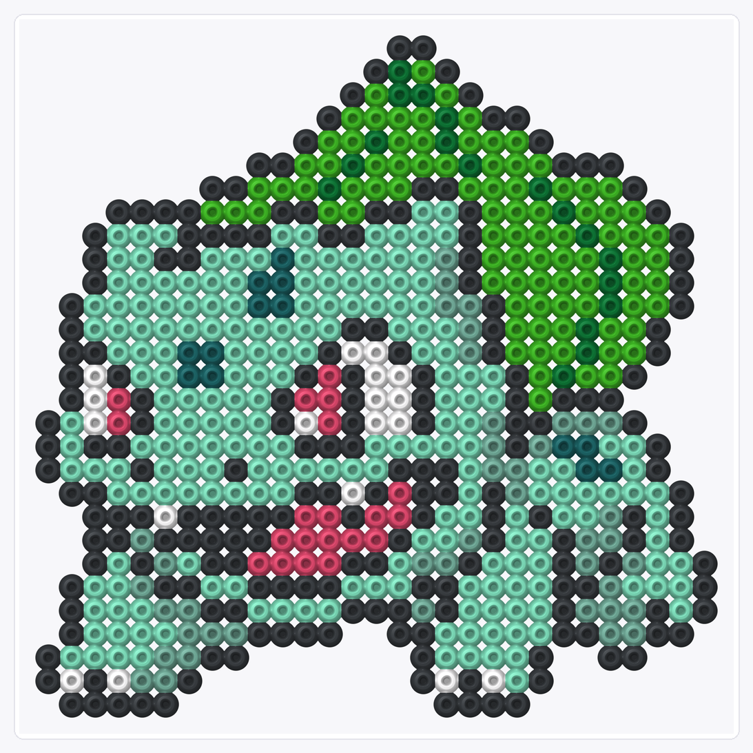 Bulbasaur - Fuse Beads — 29×29 perler bead pattern chart