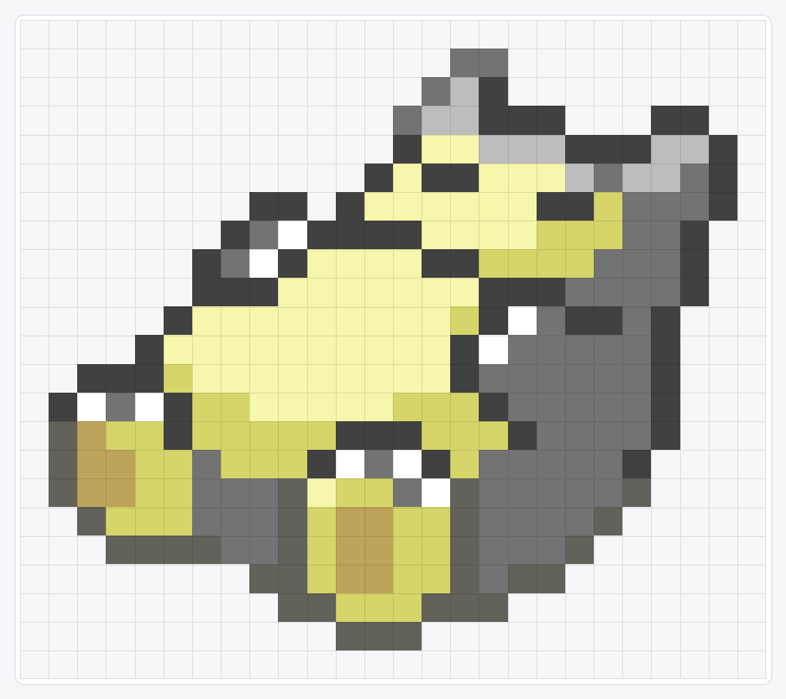#143 Snorlax Icon — 23×26 loom bead pattern chart