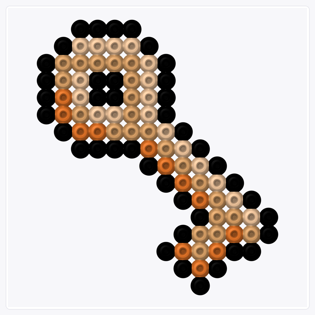 Gold Key — Perler Bead Pattern — 16×16 perler bead pattern chart