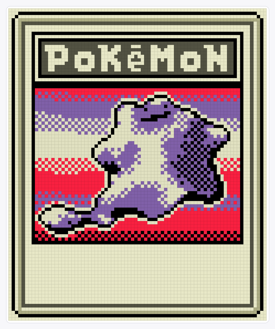 #132 Ditto TCG — 94×78 loom bead pattern chart
