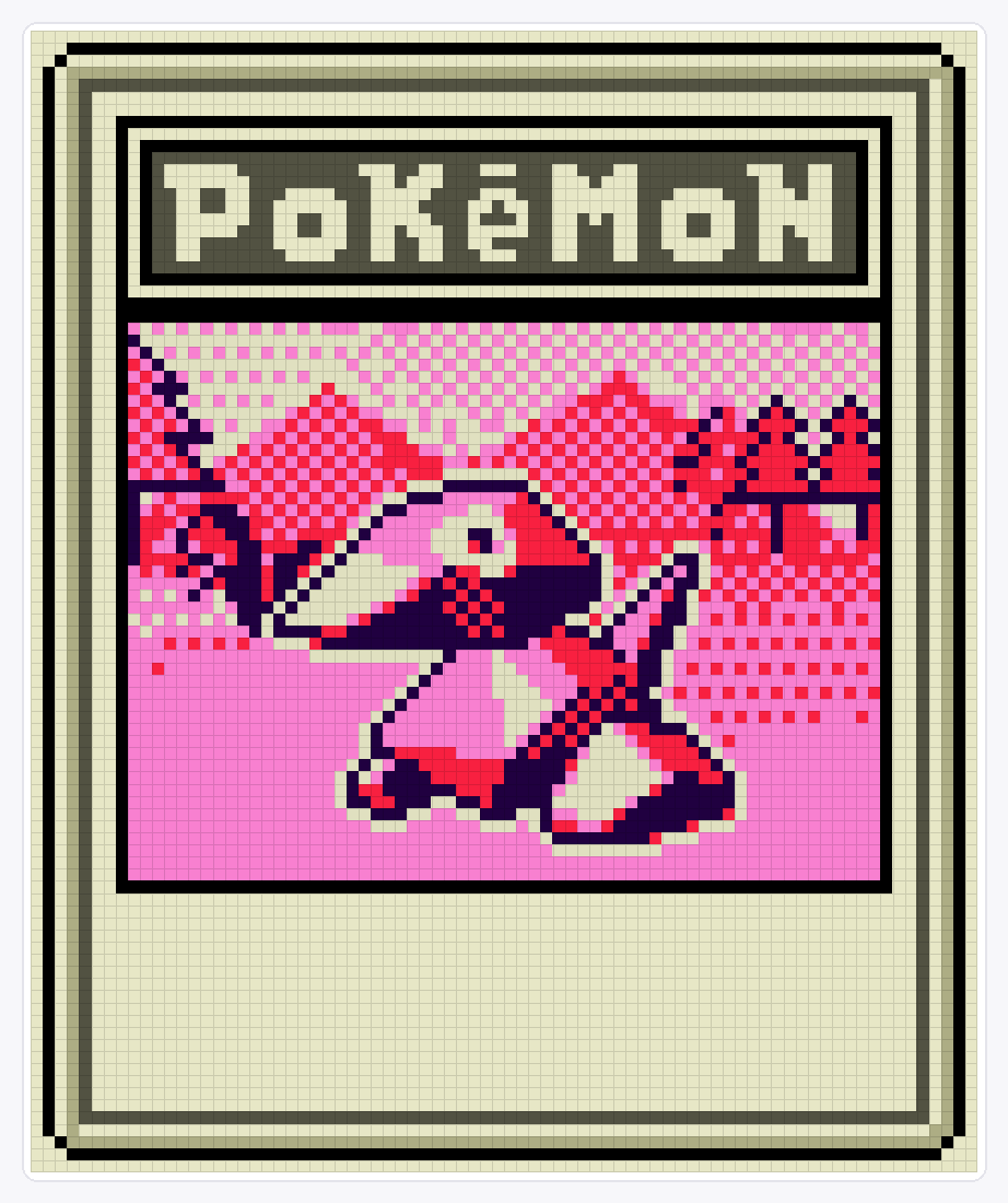 #137 Porygon TCG — 94×78 loom bead pattern chart