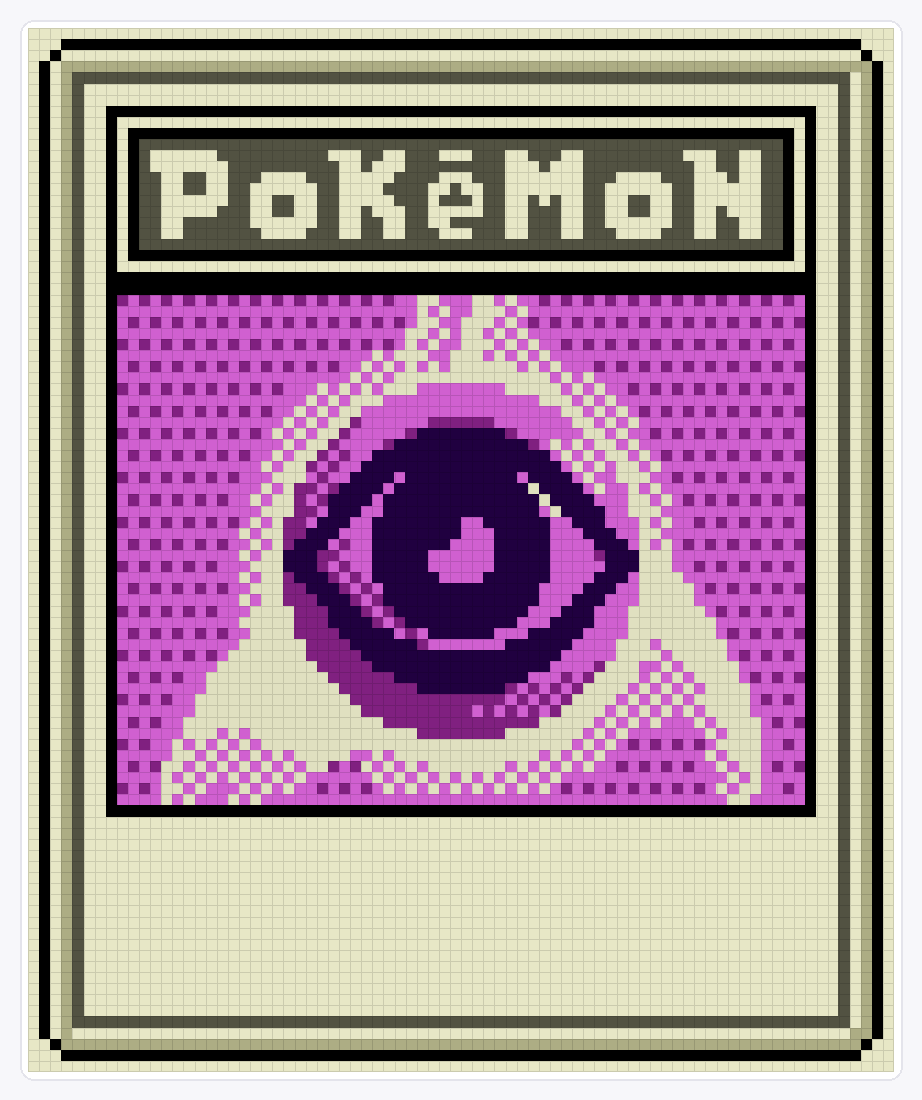 Psychic Energy TCG — 94×78 loom bead pattern chart