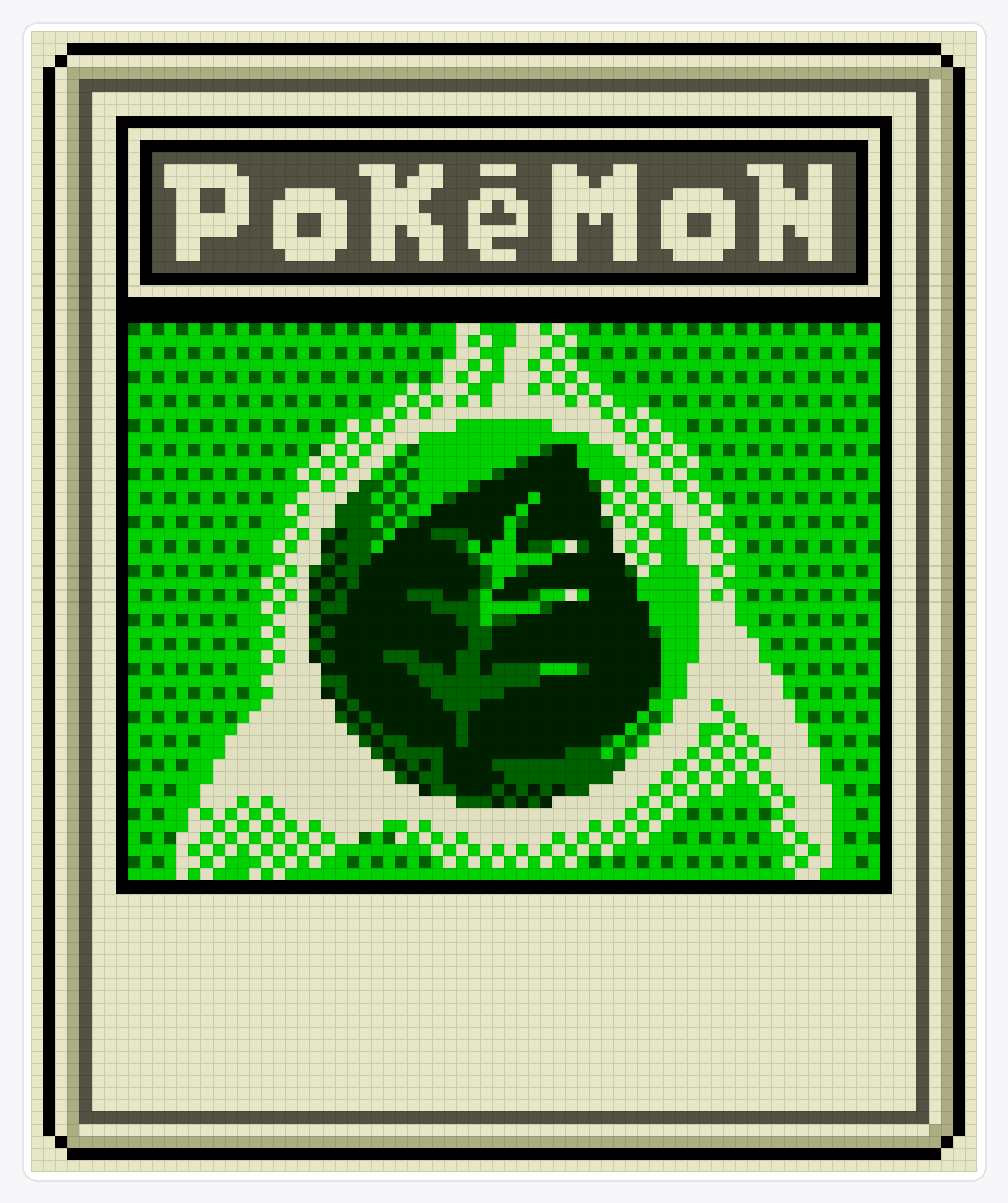 Grass Energy TCG — 94×78 loom bead pattern chart