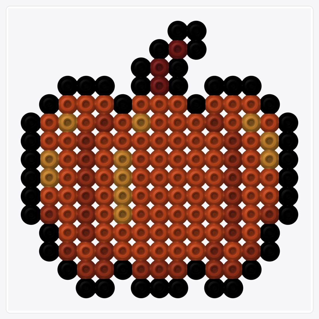 Pumpkin — Perler Bead Pattern — 15×15 perler bead pattern chart