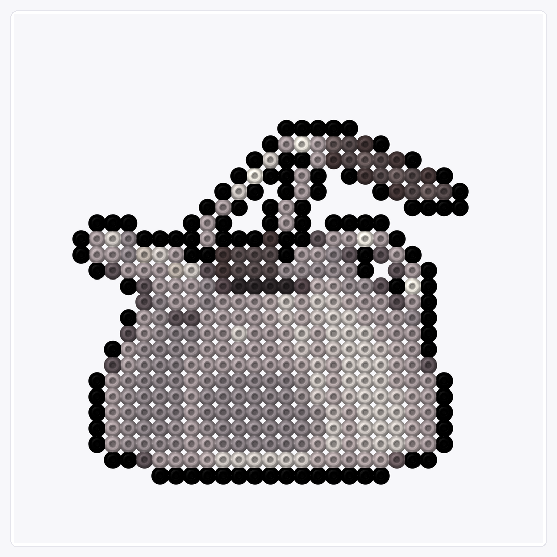 Tea Kettle — Perler Bead Pattern — 32×32 perler bead pattern chart