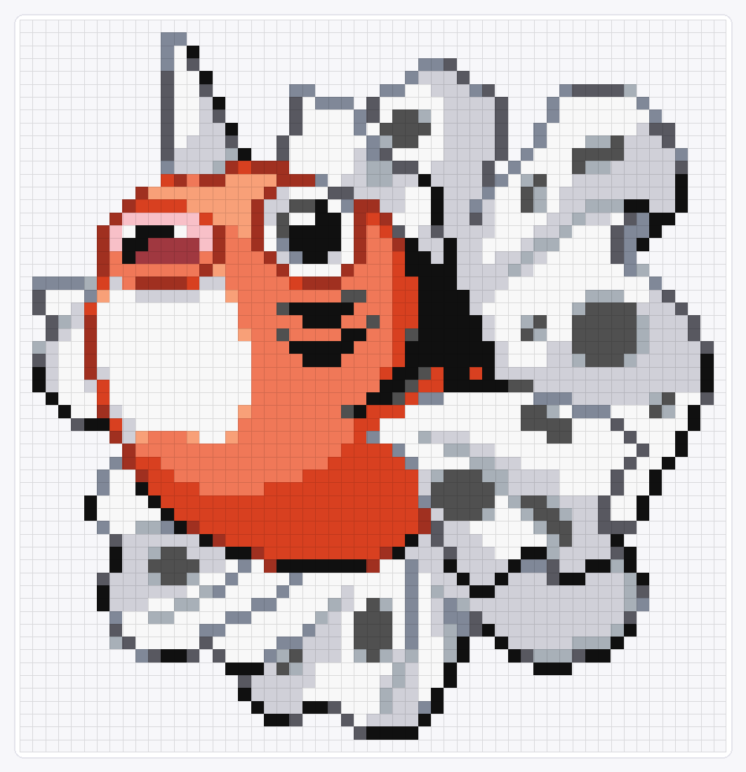 #119 Seaking — 57×55 loom bead pattern chart
