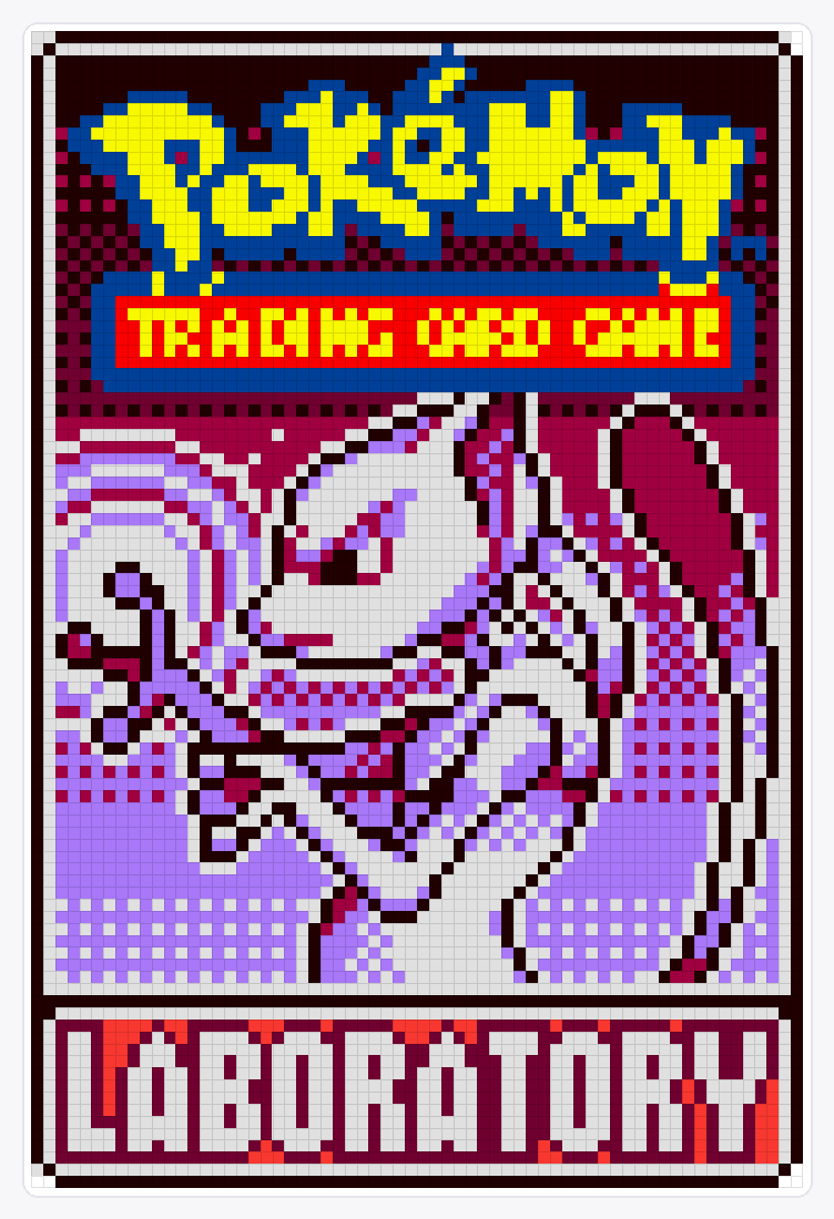 Laboratory Booster Pack TCG — 96×64 loom bead pattern chart