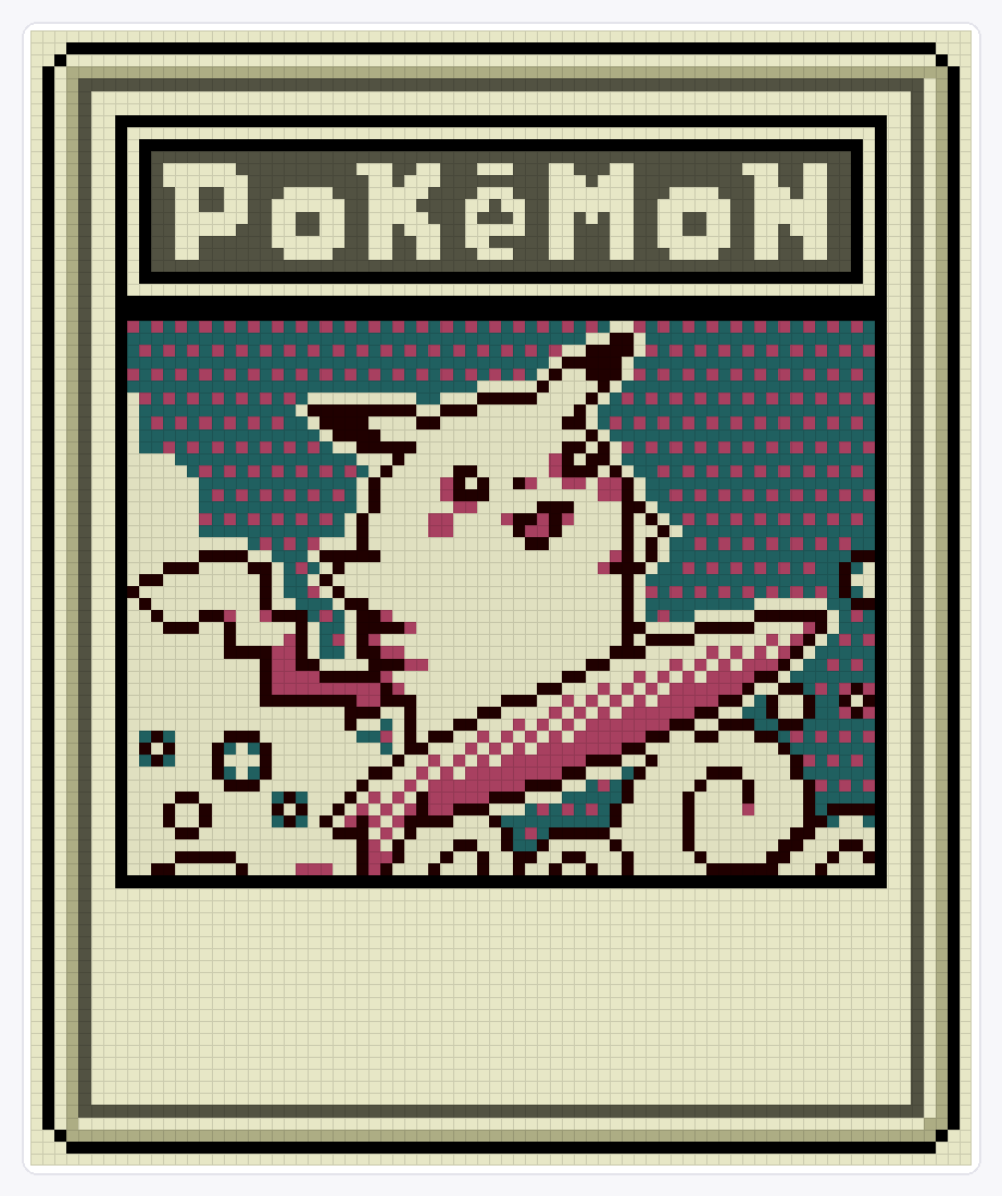 #025 Pikachu TCG (6) — 94×78 loom bead pattern chart