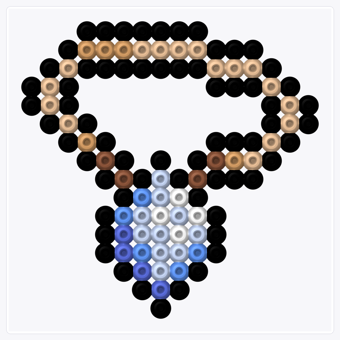 Gem Amulet — Perler Bead Pattern — 16×16 perler bead pattern chart