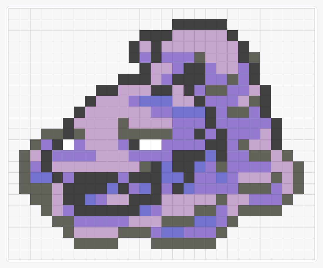 #089 Muk Icon — 23×28 loom bead pattern chart