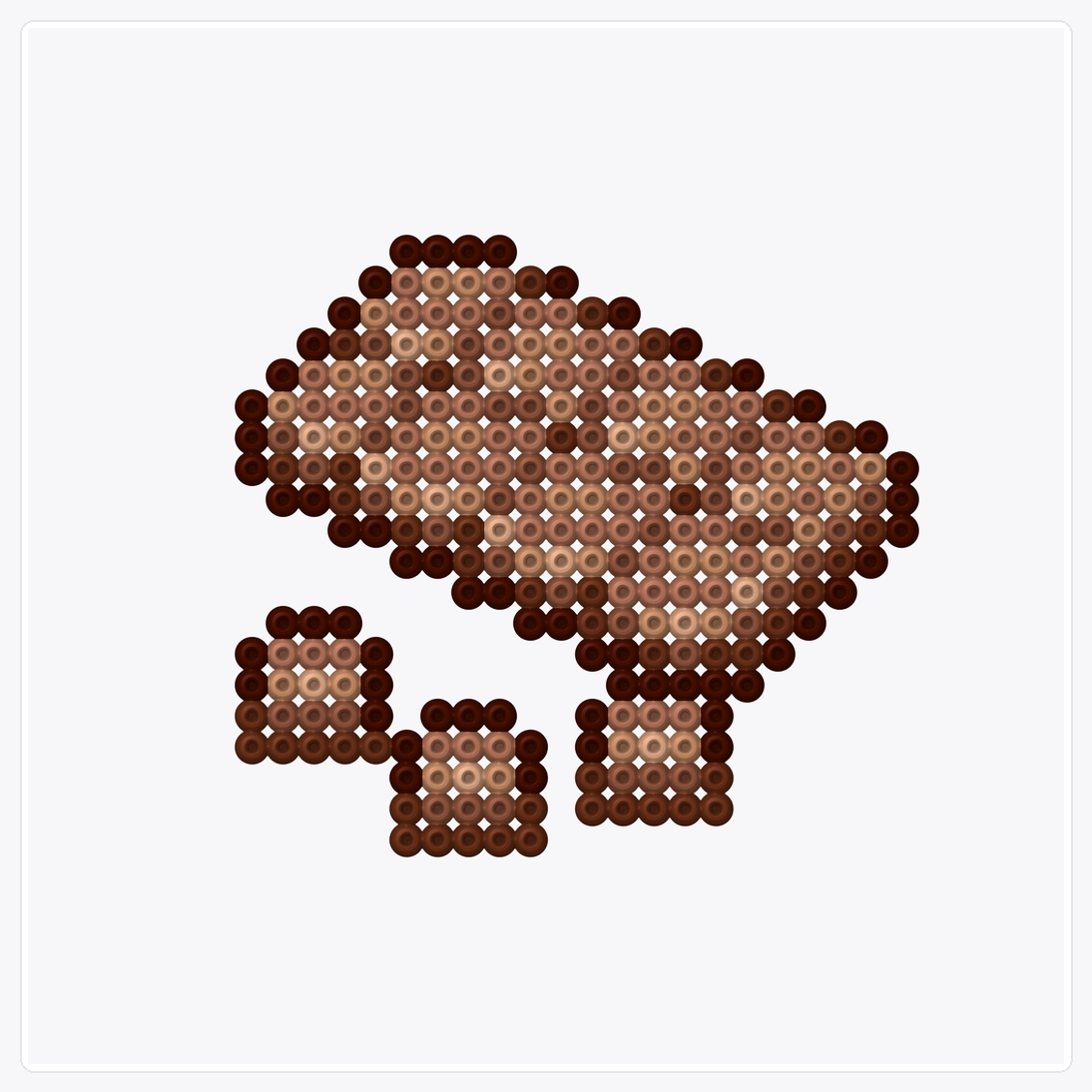 Chocolate Bar — Perler Bead Pattern — 32×32 perler bead pattern chart