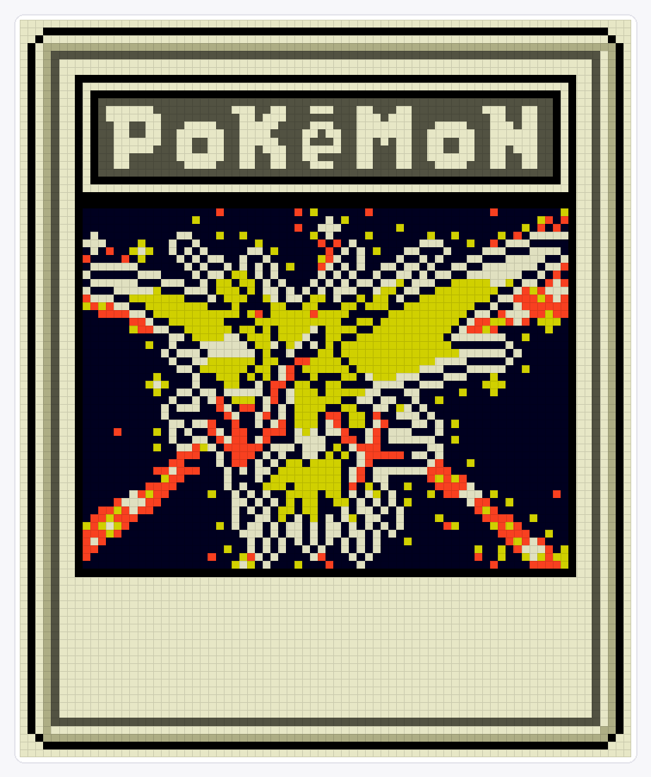 #145 Zapdos TCG (2) — 94×78 loom bead pattern chart