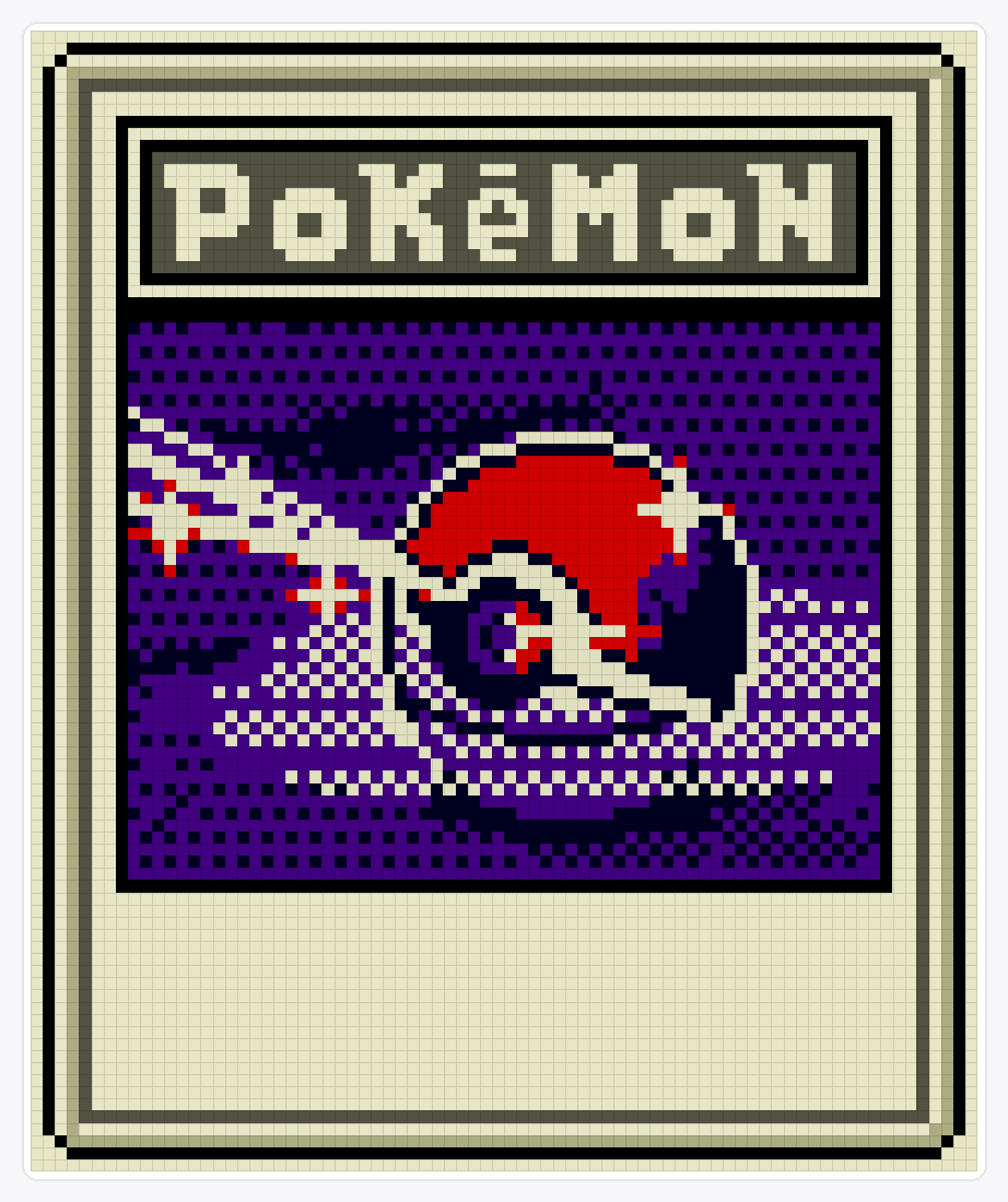 PokeBall TCG — 94×78 loom bead pattern chart