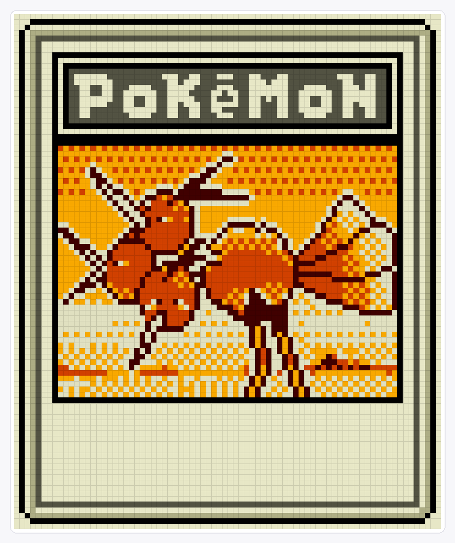 #085 Dodrio TCG — 94×78 loom bead pattern chart