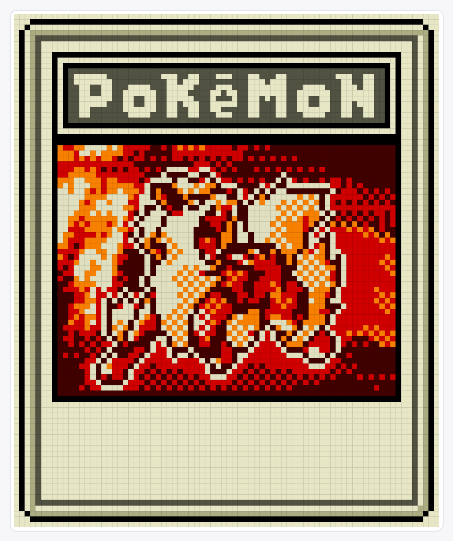 #059 Arcanine TCG — 94×78 loom bead pattern chart