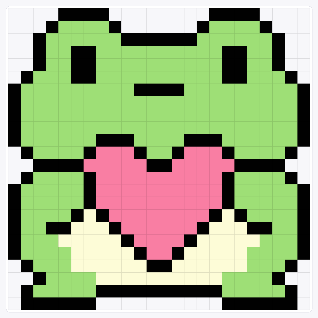 toad — 24×24 loom bead pattern chart
