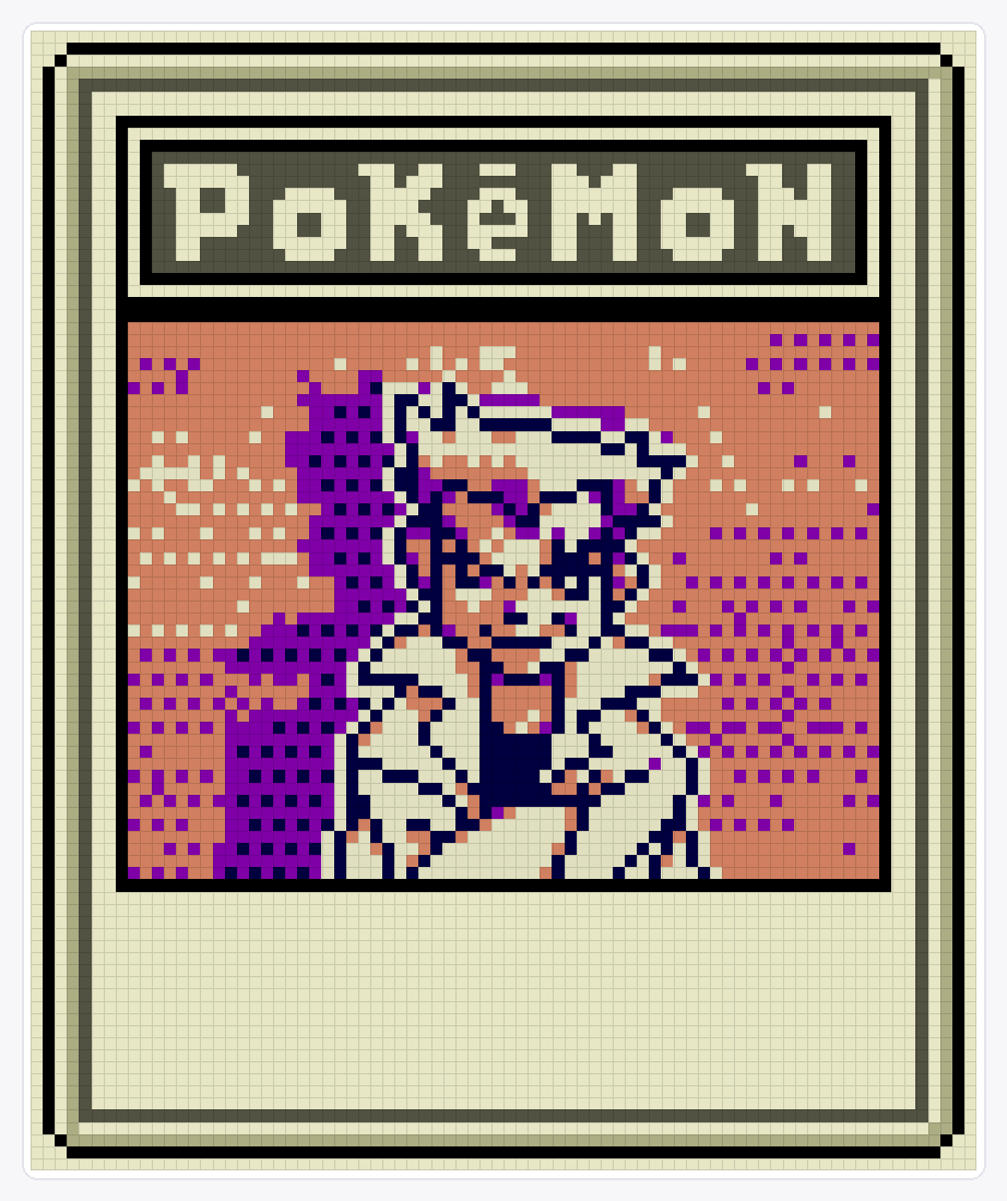 Imposter Prof Oak TCG — 94×78 loom bead pattern chart