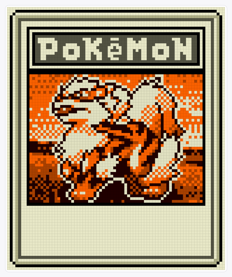 #059 Arcanine TCG (2) — 94×78 loom bead pattern chart