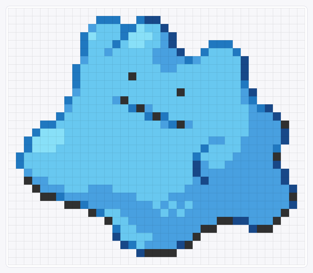 #132 Ditto Shiny — 32×37 loom bead pattern chart