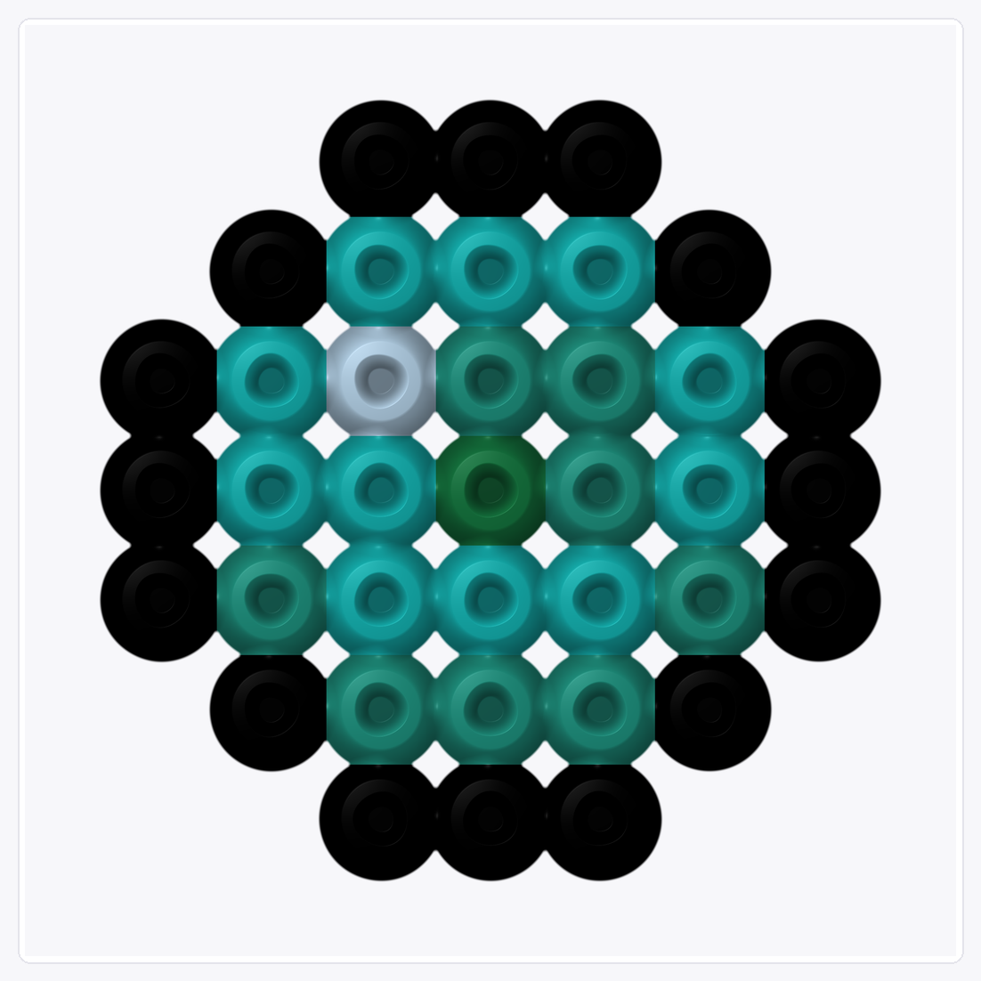 Blueberry — Perler Bead Pattern — 7×7 perler bead pattern chart