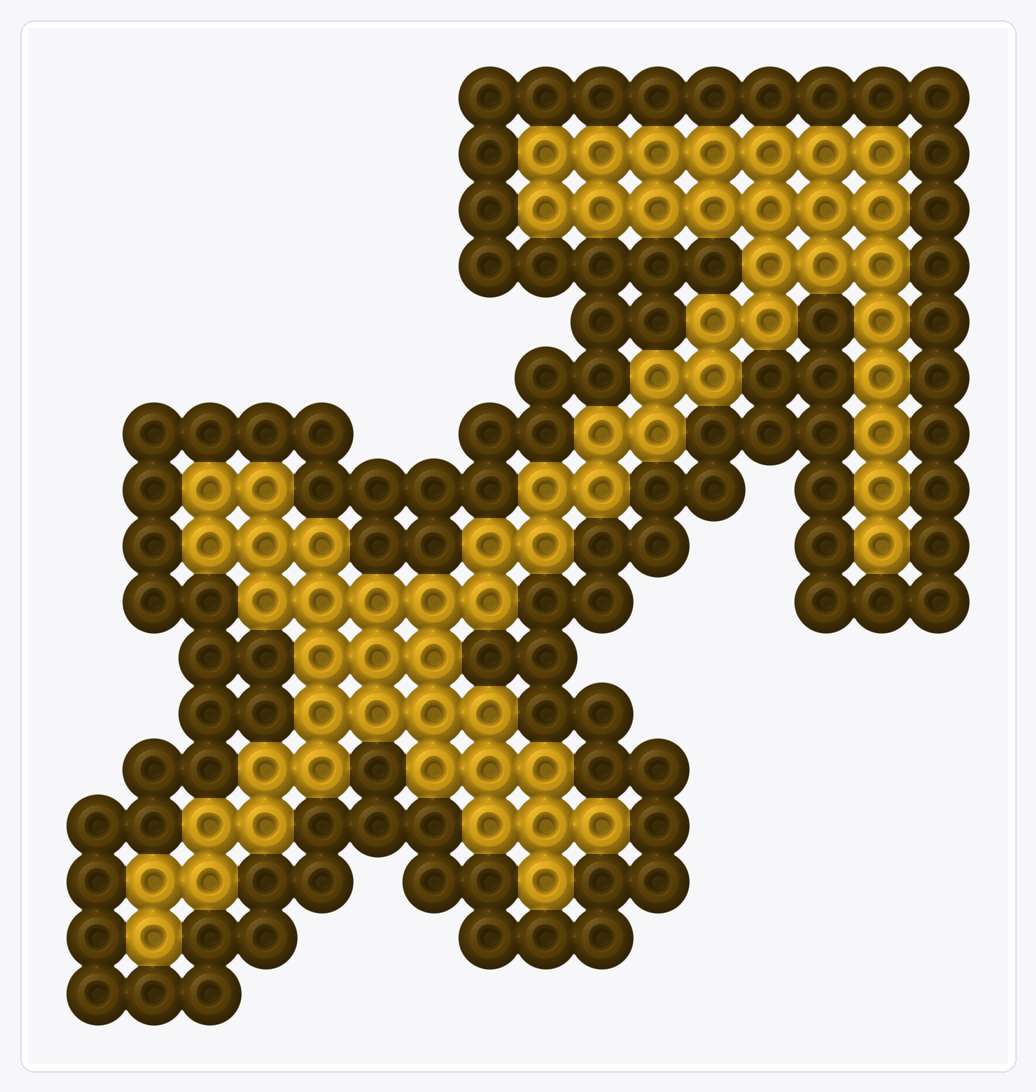Sagittarius Zodiac Sign — Perler Bead Pattern — 19×18 perler bead pattern chart