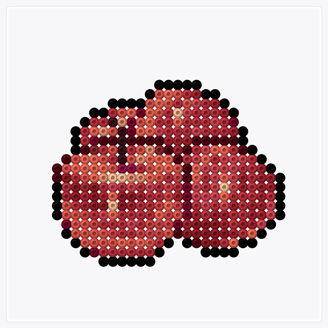 Red Apples — Perler Bead Pattern — 32×32 perler bead pattern chart