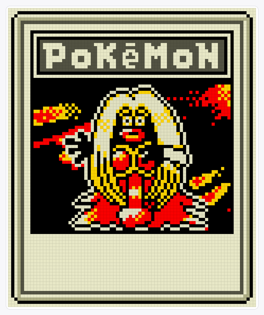 #124 Jynx (JP) TCG — 94×78 loom bead pattern chart