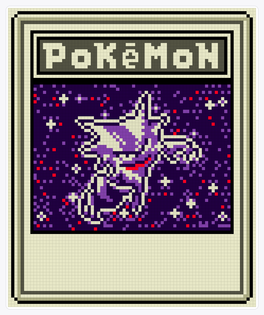 #093 Haunter TCG — 94×78 loom bead pattern chart