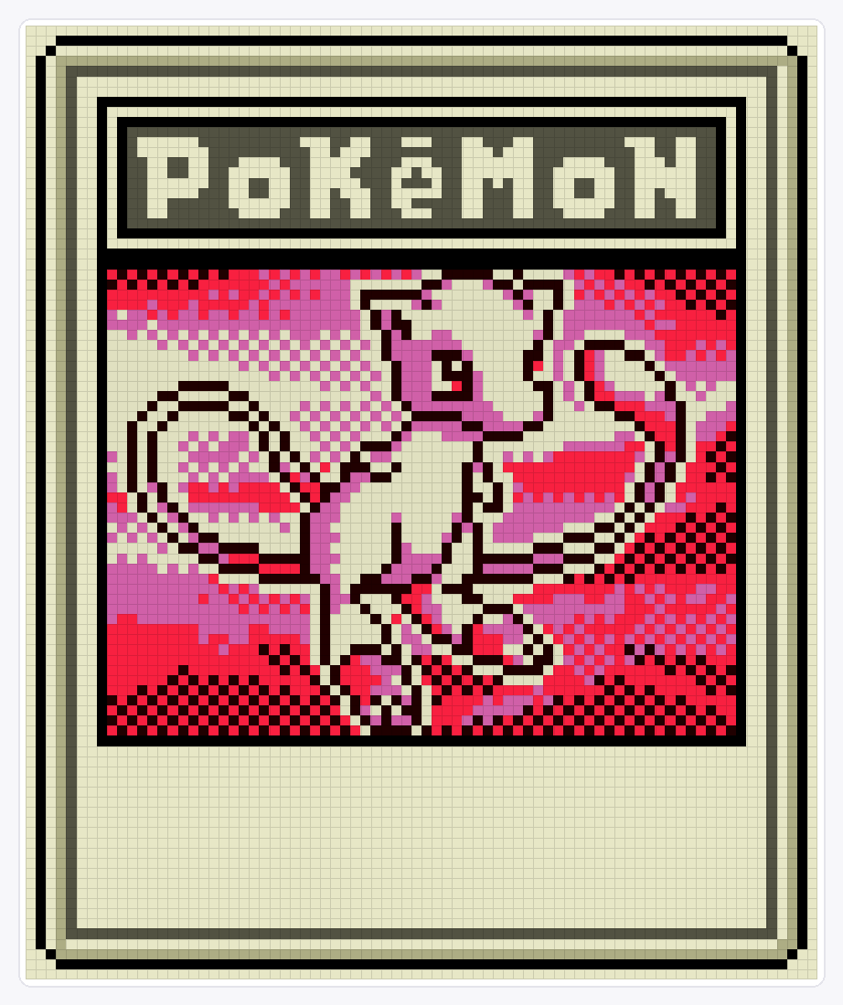 #151 Mew TCG (2) — 94×78 loom bead pattern chart