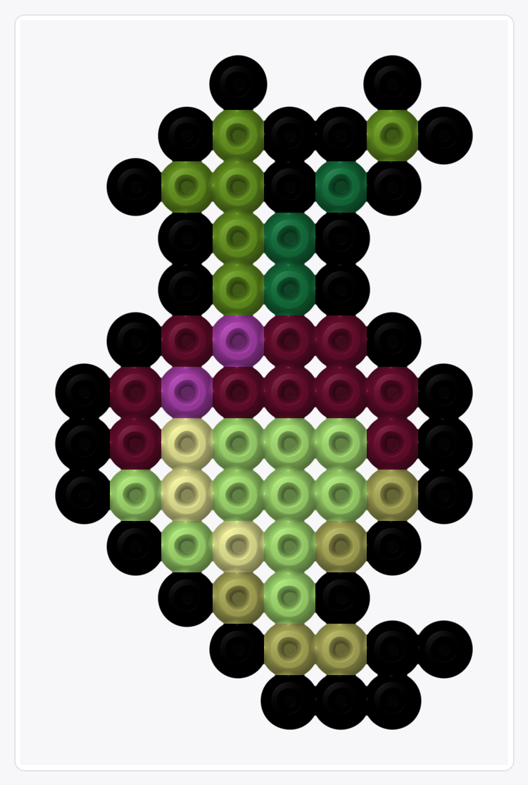 Radish — Perler Bead Pattern — 13×8 perler bead pattern chart