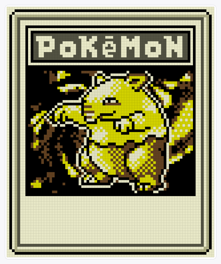 #096 Drowzee TCG — 94×78 loom bead pattern chart