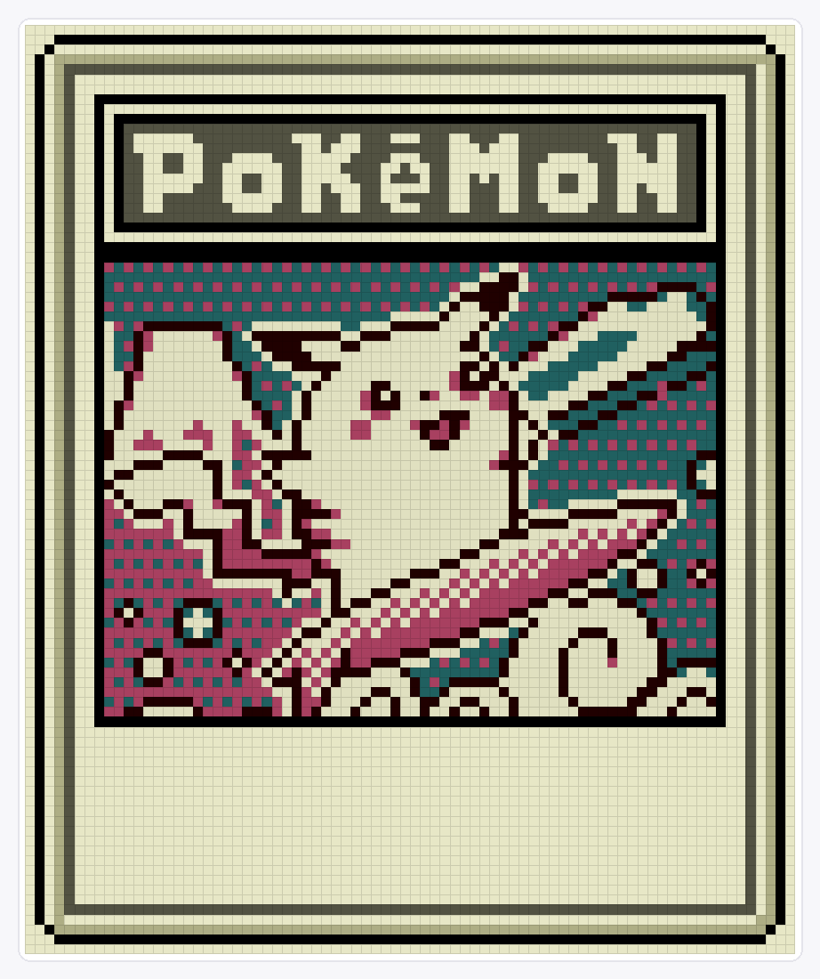 #025 Pikachu TCG (7) — 94×78 loom bead pattern chart