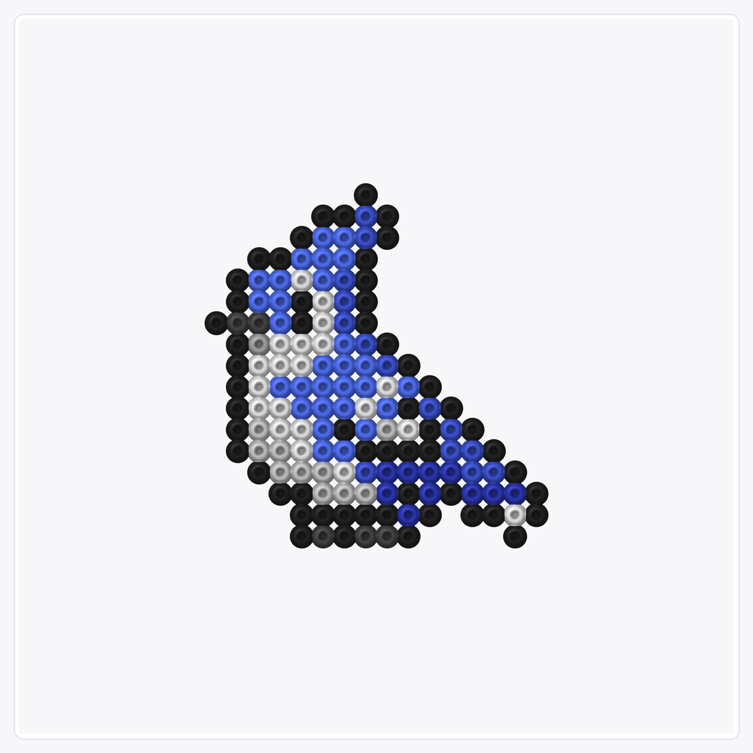 Blue Jay — Perler Bead Pattern — 32×32 perler bead pattern chart