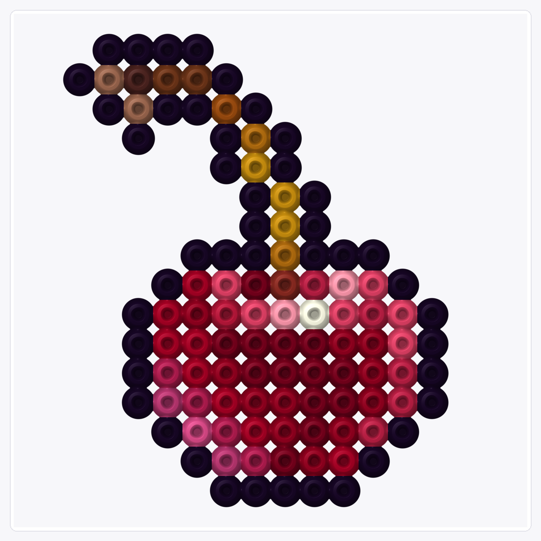 Cherry — Perler Bead Pattern — 16×16 perler bead pattern chart