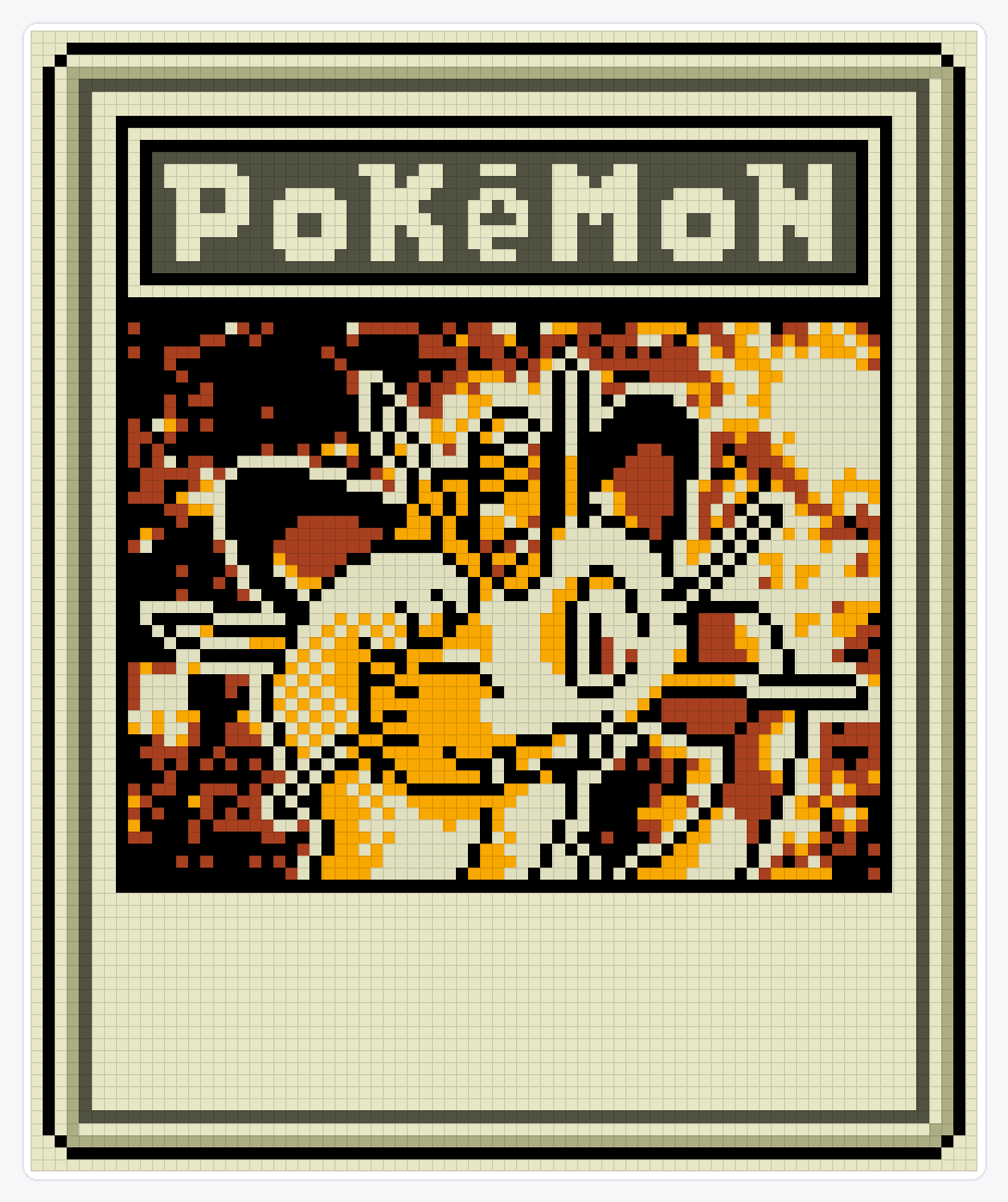 #052 Meowth TCG — 94×78 loom bead pattern chart